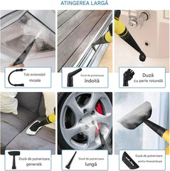 Aparat de Curățat cu Abur 28x12cm Portabil Multifuncțional, cu 9 Accesorii pentru Curatat Engros
