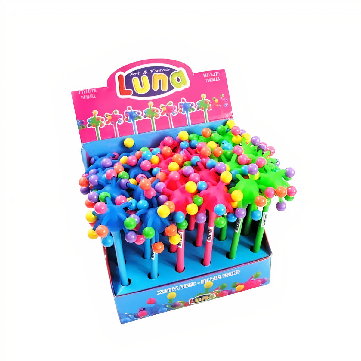 Pix Vesel 24/Set, cu Biluțe Colorate, 18 cm Engros