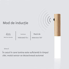 Lampa LED Magnetica 18cm de Perete Reincarcabila prin USB, cu Senzor de Miscare pentru Interior Engros