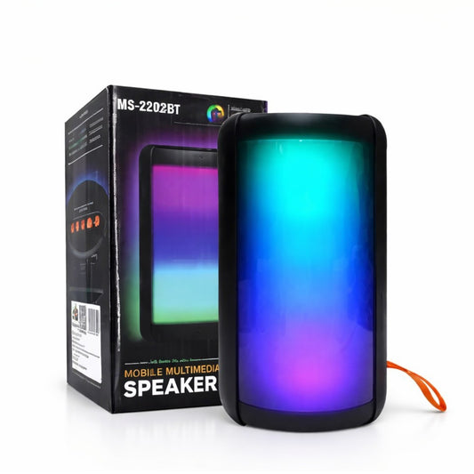 Boxă Bluetooth Portabilă 18cm, LED Multicolor RGB, Alimentare USB, cu Agatatoare