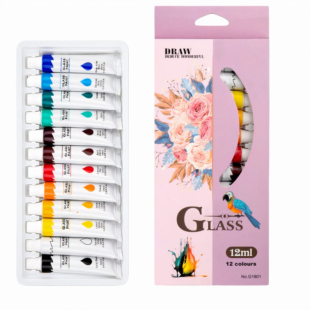 Tempera Acuarele la Tub 12ml pe Sticla 12/set, Diferite Culori Engros