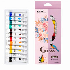 Tempera Acuarele la Tub 12ml pe Sticla 12/set, Diferite Culori Engros