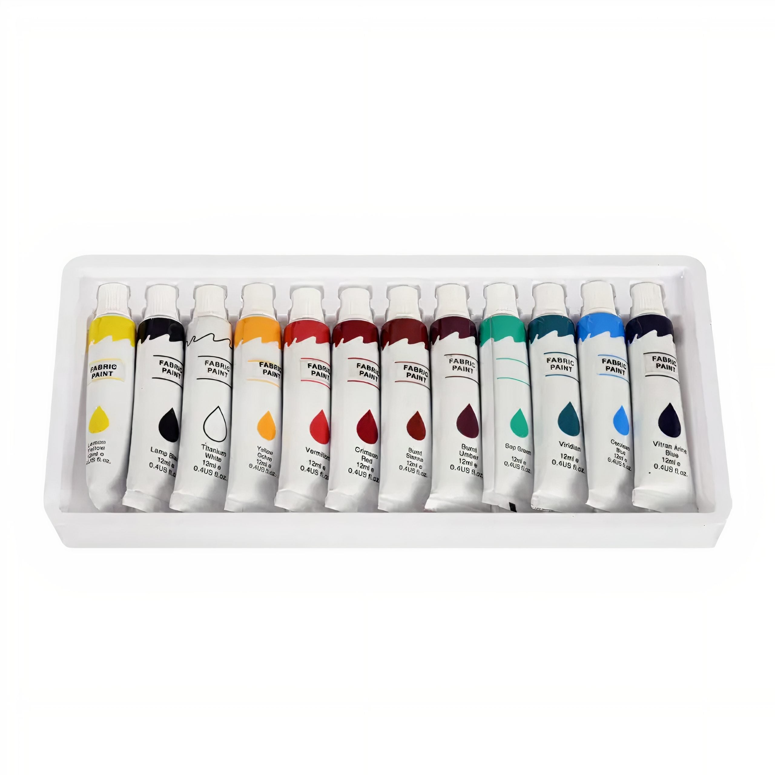 Tempera Acuarele la Tub Fabric 12ml, Diferite Culori 12/set Engros