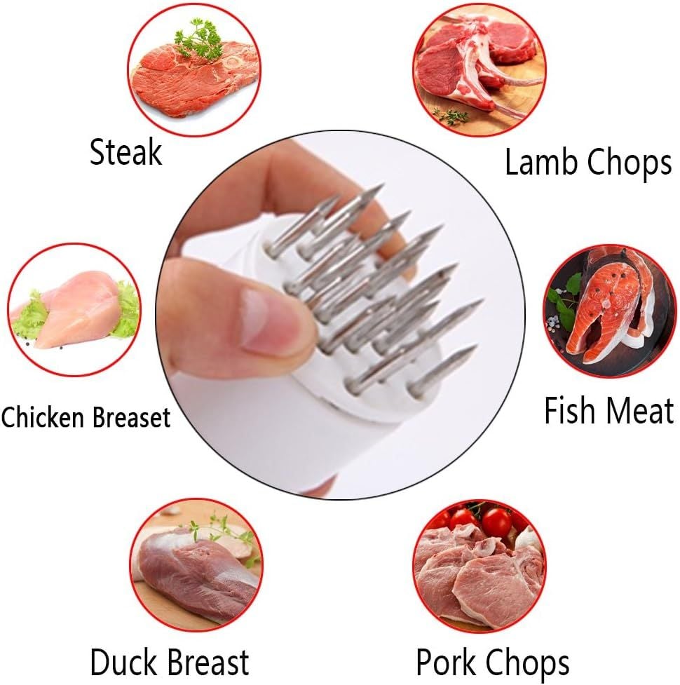 Frăgezitor pentru Carne 19x5cm, cu Ace din Inox și Mâner Ergonomic din Plastic Engros