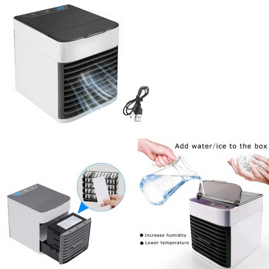 Mini Aer Conditionat Portabil 15x14cm Racire Apa, Incarcare USB Engros