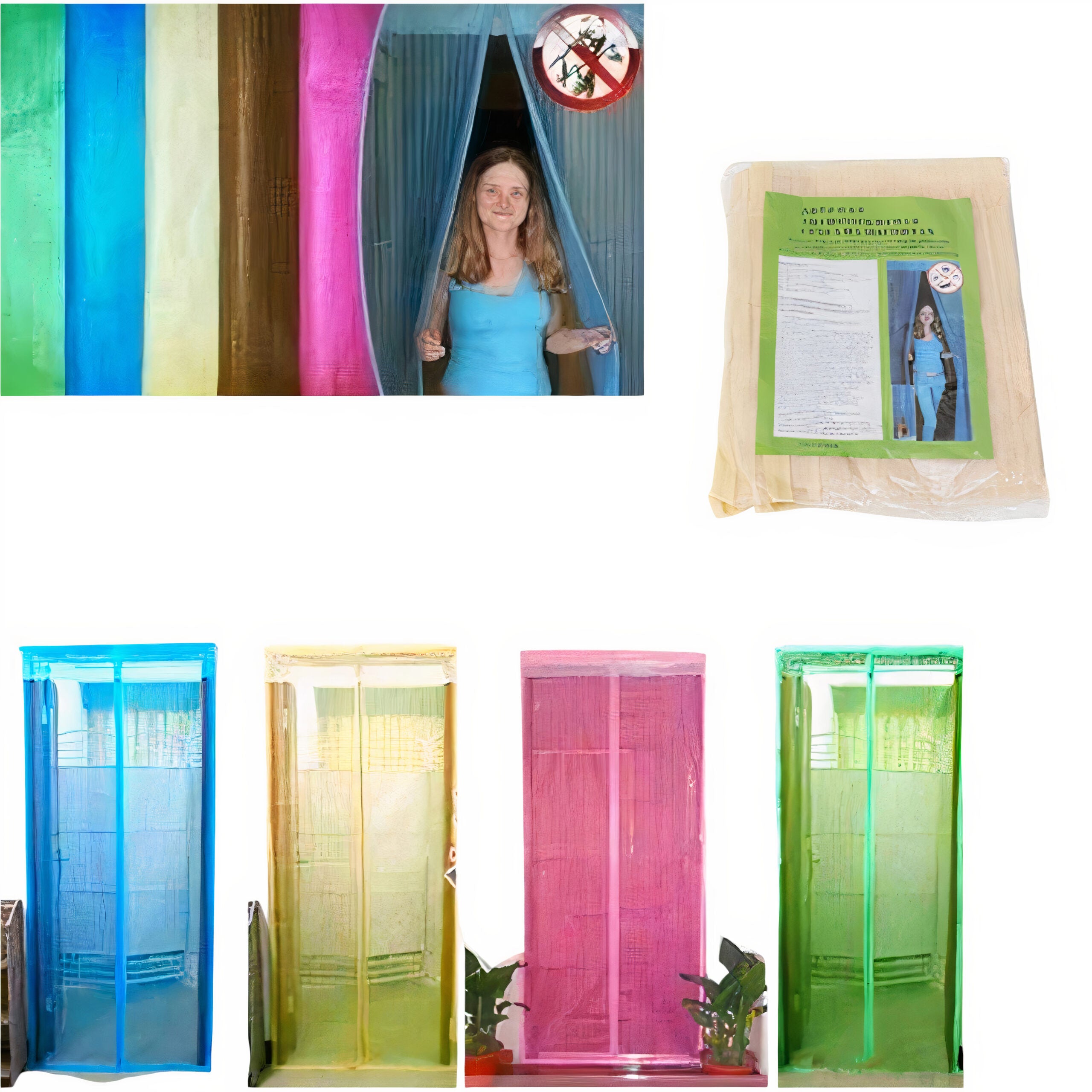 Plasa Tantari 100x210cm pentru Usa cu Magneti, Diferite Culori Engros