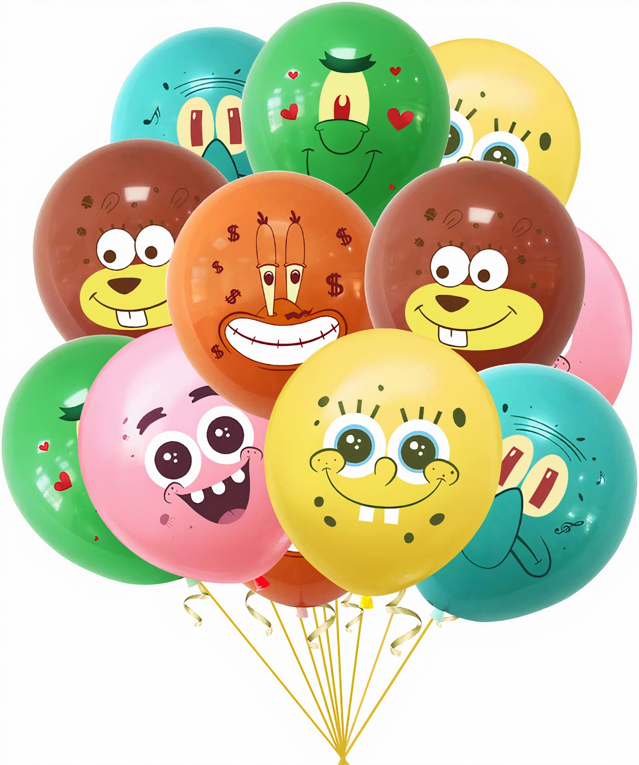 Baloane din Latex, 12/Tipla Model Sponge Bob, 30cm 12/set