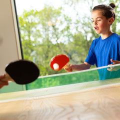 Palete de Tenis 24cm de Masa 2/set, Ping-Pong cu 3 Mingii si Fileu Inculs