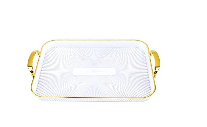 Tava din Plastic cu Maner din Plastic, Dreptunghiulara, Aurii, 3/set Diferite Dimensiuni Engros