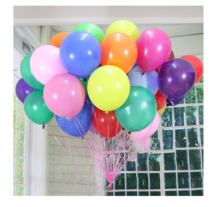 Baloane pentru copii din latex, diverse culori,10 inch , 10/set engros