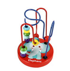 Jucarie pentru copii si bebelusi, Montessori, Labirint colorat, Rosu, Elefant + 36 luni engros