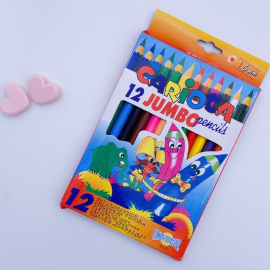 Creioane Colorate Groase 6/Set, 12 Culori, 17 cm Engros