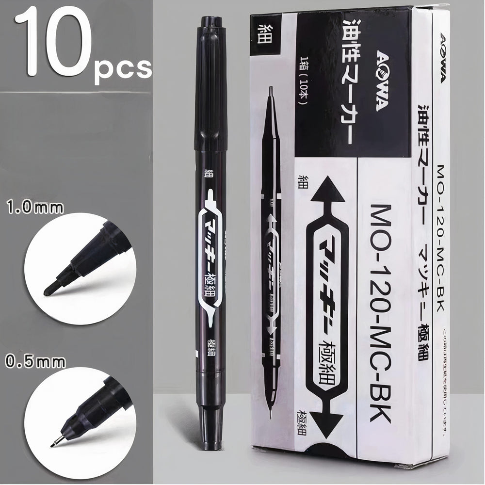 Marker Permanent 10/Set, cu Doua Capete Engros