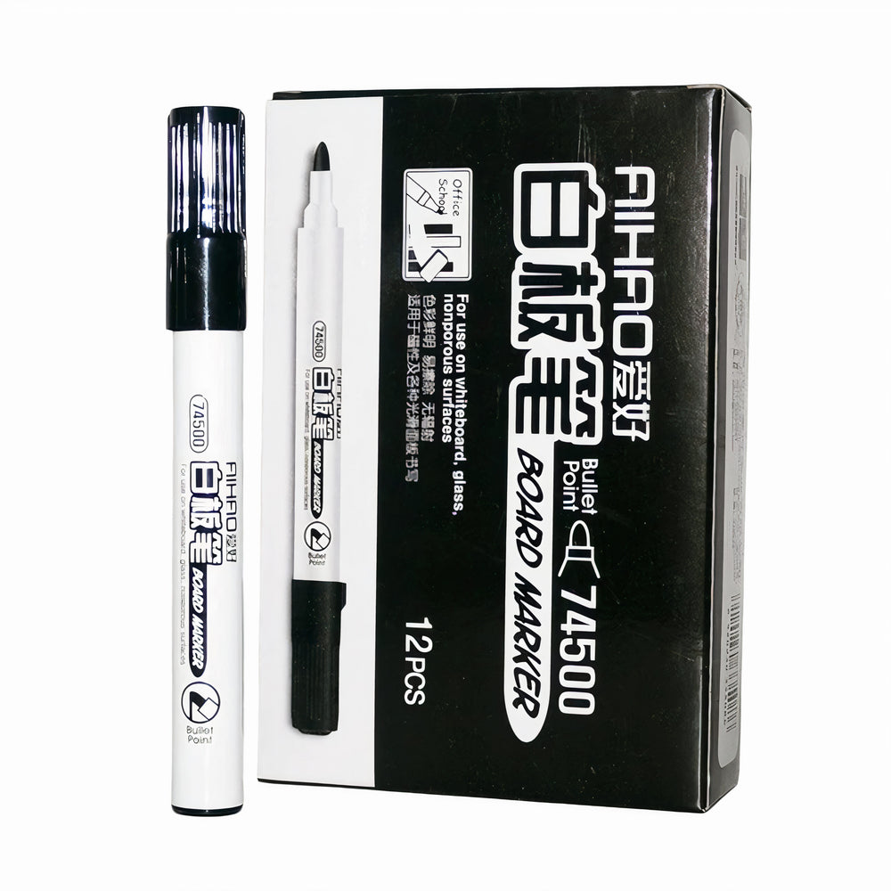Marker Permanent 12/Set, Negru Engros