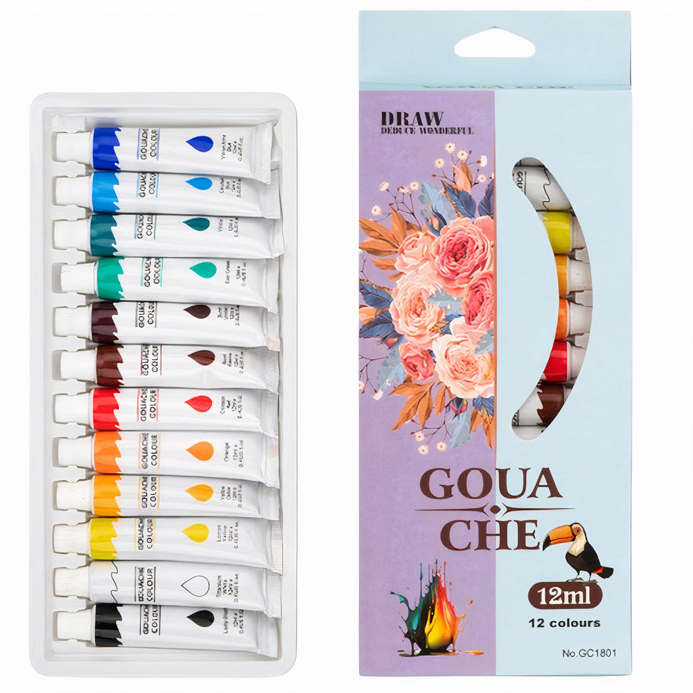 Tempera Acuarele Gouache 12ml la Tub 12/set, Diferite Culori Engros