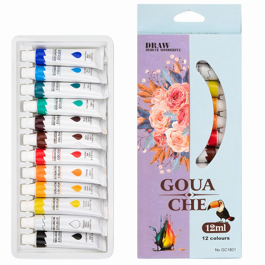 Tempera Acuarele Gouache 12ml la Tub 12/set, Diferite Culori Engros