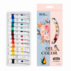 Tempera Acuarele la Tub 12ml pe Baza de Ulei 12/set, Diferite Culori Engros