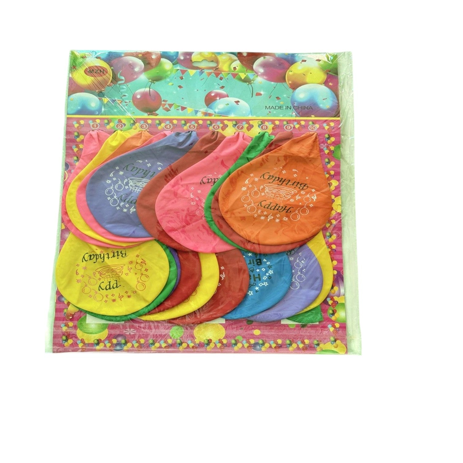 Baloane din Latex 20/set Happy Birthday, Diferite Culori