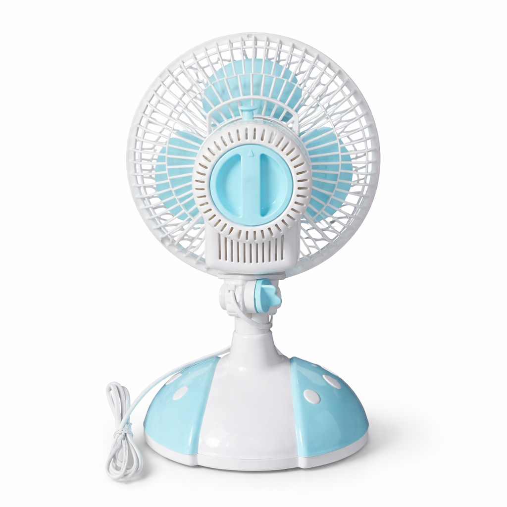 Ventilator Electric 25x20x15cm, Model Buburuză, Oscilant, din Plastic