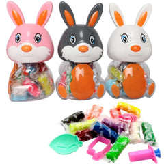 PlastIlina Colorata pentru Copii 12 Culori/set cu Accesorii de Modelat 6/set Figurina Iepure