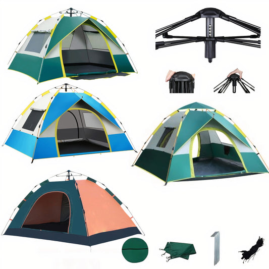 Cort Camping 2x1m cu Deschidere Automata Impermeabil, Protectie UV cu 2 Usi Diferite Culori Engros