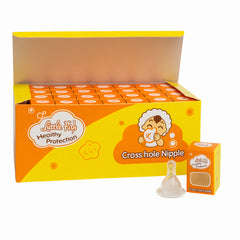 Tetină pentru Biberon 48/set din Silicon, Transparent Cutie Individuală Engros