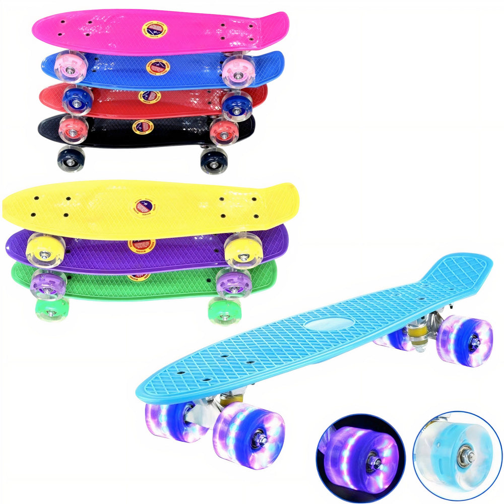 Skateboard pentru Copii, 70x18x15cm, cu Roti Led, Diferite Culori Engros