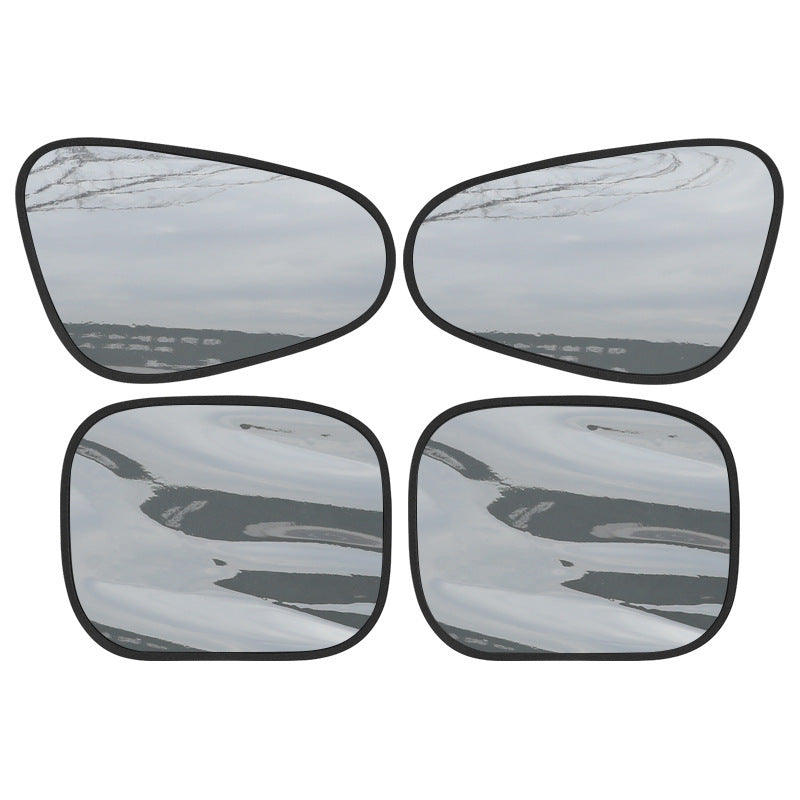 Parasolar Auto 50cm pentru Geam Lateral, 4 buc, Folie Electrostatică Opacă, Protecție UV