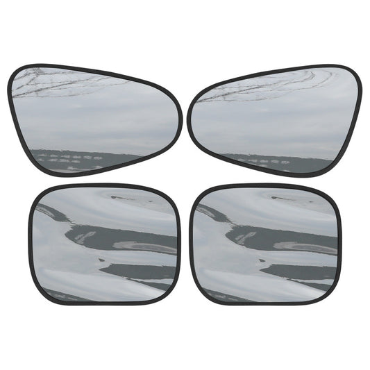 Parasolar Auto 50cm pentru Geam Lateral, 4 buc, Folie Electrostatică Opacă, Protecție UV