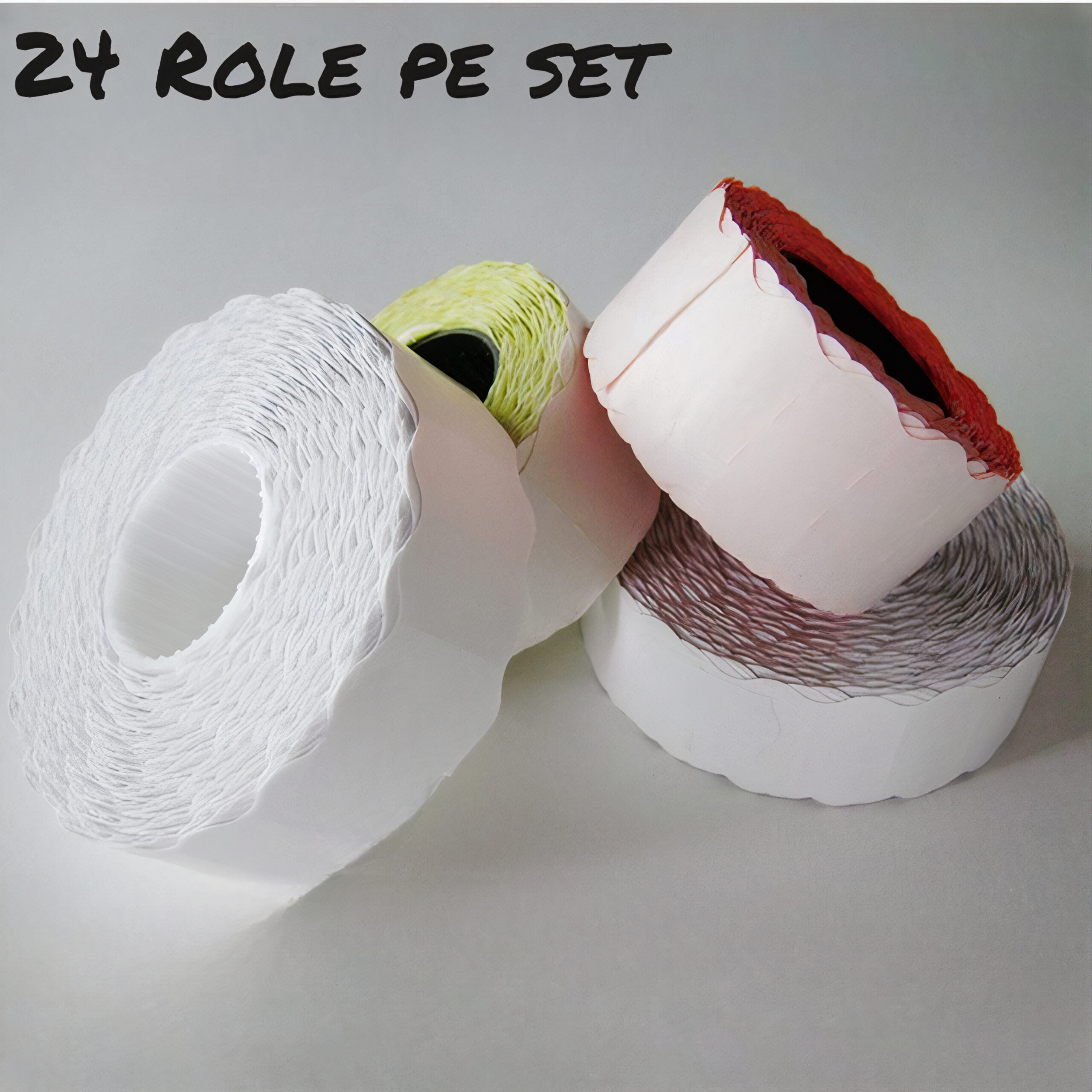 Role Etichete cu Adeziv Ondulate 24/Set, pentru Preturi, Diferite Culori Engros