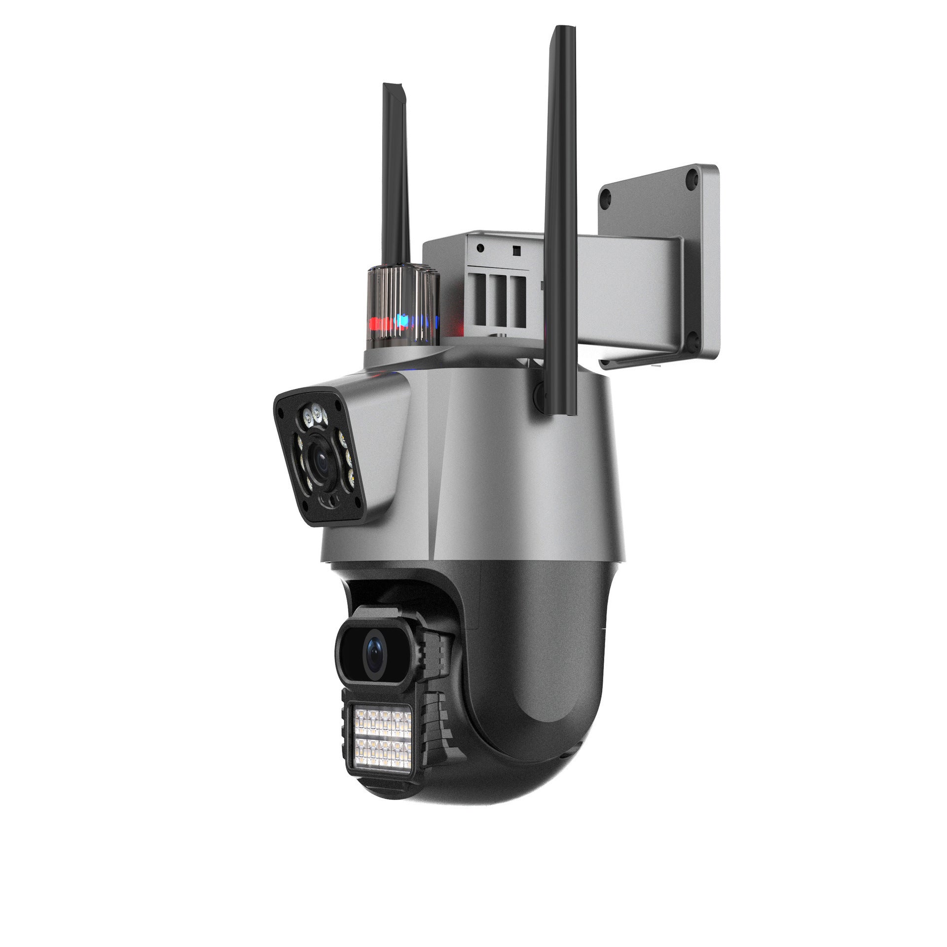 Cameră Supraveghere Wi-Fi Dual Lens 2 Camere Reale, 4G Ultra HD, Rotire 360°, Vedere Nocturnă Color, Alarmă LED, Audio Bidirecțional, Control prin Telefon, 2 Antene Externe&nbsp;