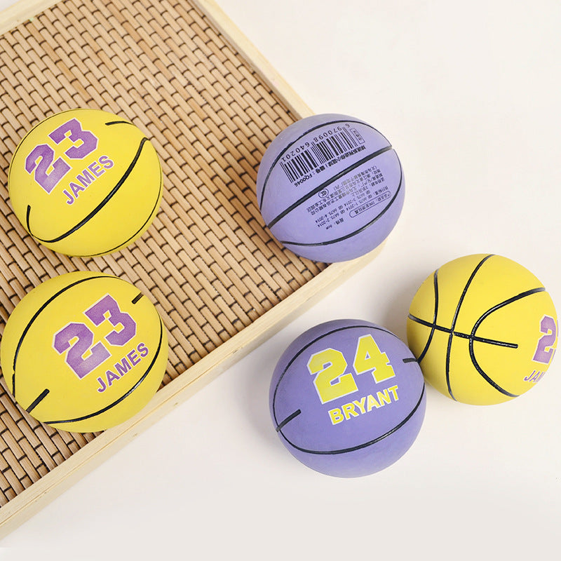 Minge Săltăreață 12/set, din Cauciuc 9.5cm, Model Baschet, Diferite Culori