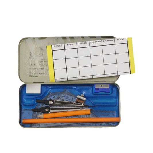 Trusa de Geometrie 10/Set, din Metal, cu 11 Instrumente Engros