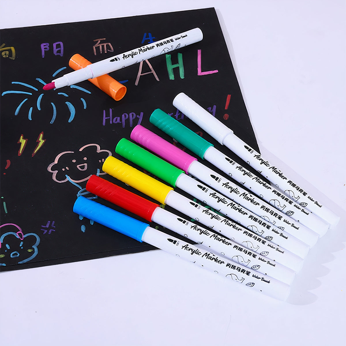 Markere Acrilice 18/Set, Diferite Culori, 15 cm Engros