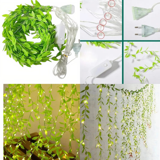 Ghirlanda din Frunze 2x2cm, cu LED Engros