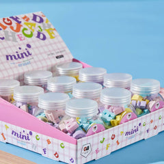 Guma de Sters cu Litere 12/Set, Mini Digitala, in Borcanase, 1 cm Engros