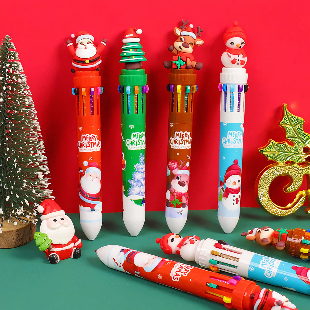 Pixuri Festive cu Figurine de Crăciun 36/Set, 10 Culori Vibrante, 16x2 cm Engros