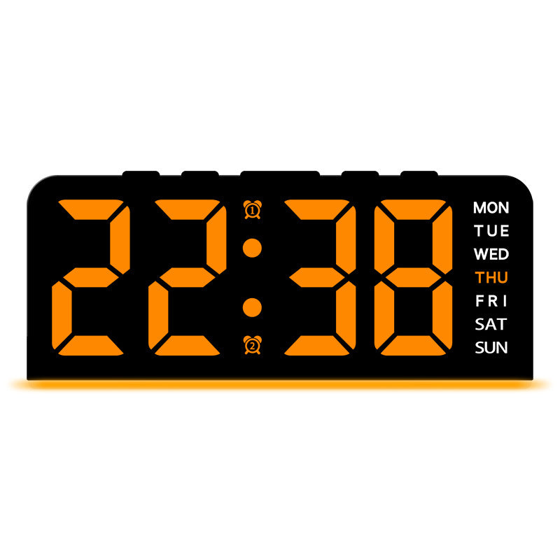 Ceas Digital LED 17×5×7.5cm, Afișaj LED Mare, Alarmă cu Funcție Amânare, Calendar și Ziua Săptămânii, Alimentare prin Adaptor USB sau Baterii&nbsp;