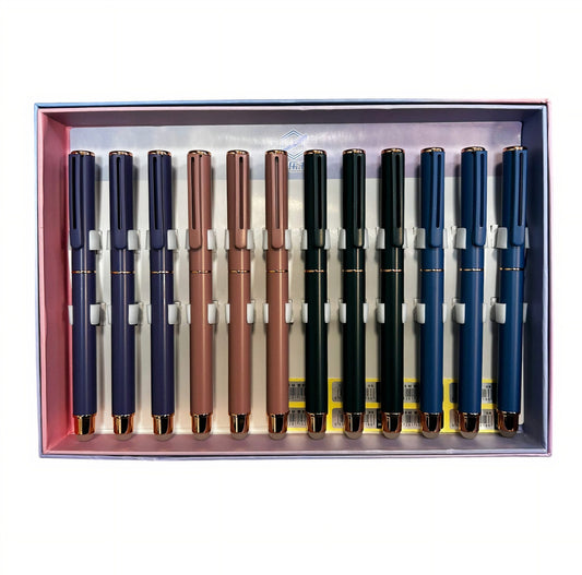 Stilou Metalic cu Cerneala Termosensibila 12/Set, cu Guma de Sters, 14 cm Engros