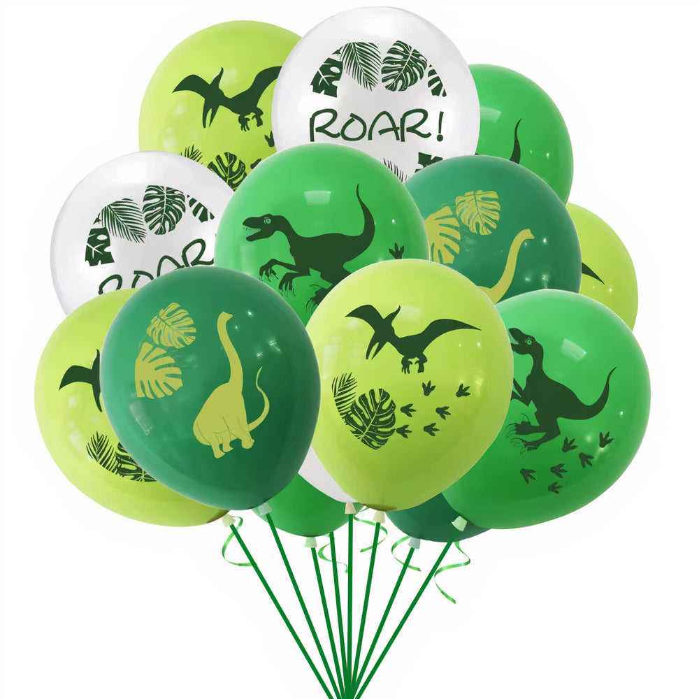 Baloane din Latex, 14/Tipla Imprimeu Dinozauri 30cm, 12/set Engros