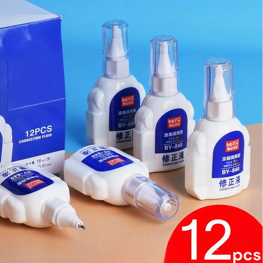 Pasta Corectoare 12/Set, cu Cap de Pix, 18 ml Engros