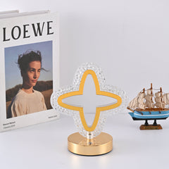 Lampă LED Decorativă Cristal 20x16.5cm, 3 Moduri de Lumină, Control Touch, Reîncărcabilă