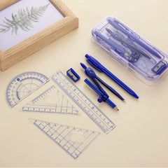 Trusa de Geometrie din Plastic 13/Set, cu 7 Instrumente Engros