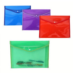 Dosar cu Inchidere prin Capsa 12/set din Plastic, 37x36cm Diferite Culori Engros