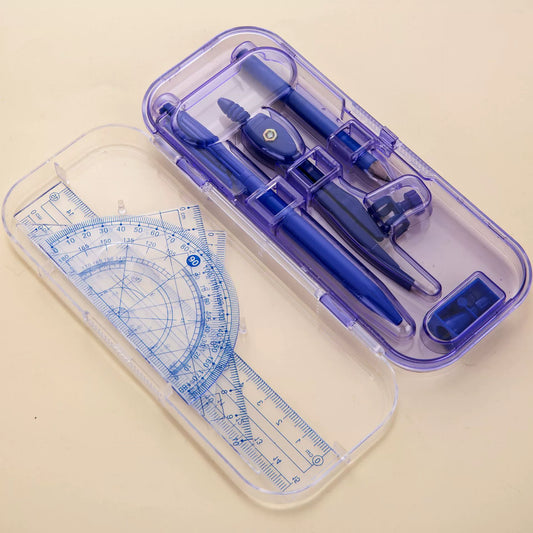 Trusa de Geometrie din Plastic 13/Set, cu 7 Instrumente Engros