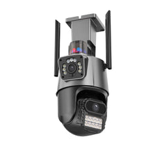 Cameră Supraveghere Wi-Fi Dual Lens 2 Camere Reale, 4G Ultra HD, Rotire 360°, Vedere Nocturnă Color, Alarmă LED, Audio Bidirecțional, Control prin Telefon, 2 Antene Externe&nbsp;