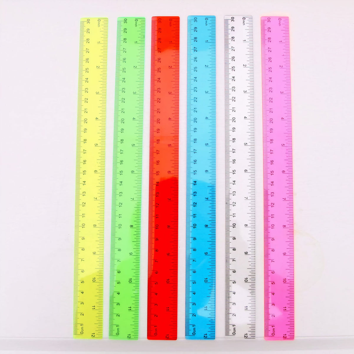 Rigla din Plastic 30/Set, Diferite Culori, 30 cm Engros