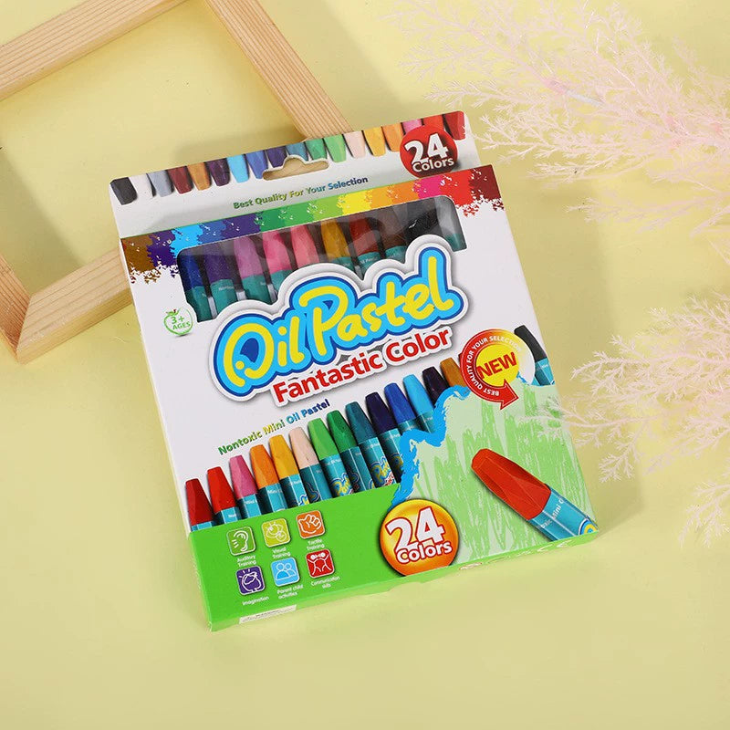 Creioane Cerate Oil Pastel 18/Set, 24 Culori, 9 cm Engros