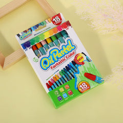 Creioane Cerate Oil Pastel 24/Set, 18 Culori, 9 cm Engros