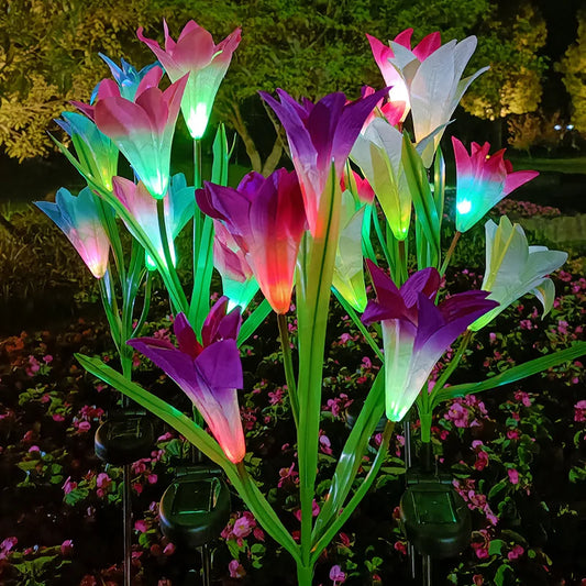 Lampa Solara 2/set Model Floare 73cm Diferite Culori
